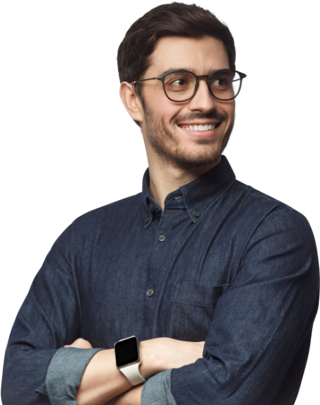 Smiling Man Wearing Glasses